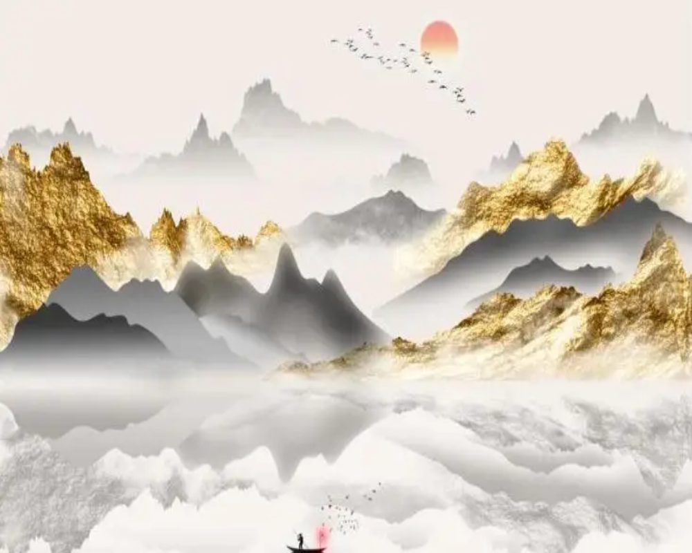 3D Wallpaper Japanese Mountains